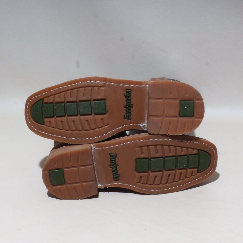 Womens Purepecha Boots Size 5.5 Brown Leather Pull On Mid Calf Cowgirl Western - Picture 5 of 8